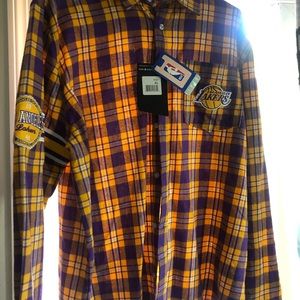 Laker flannel size XL. Brand new with tags